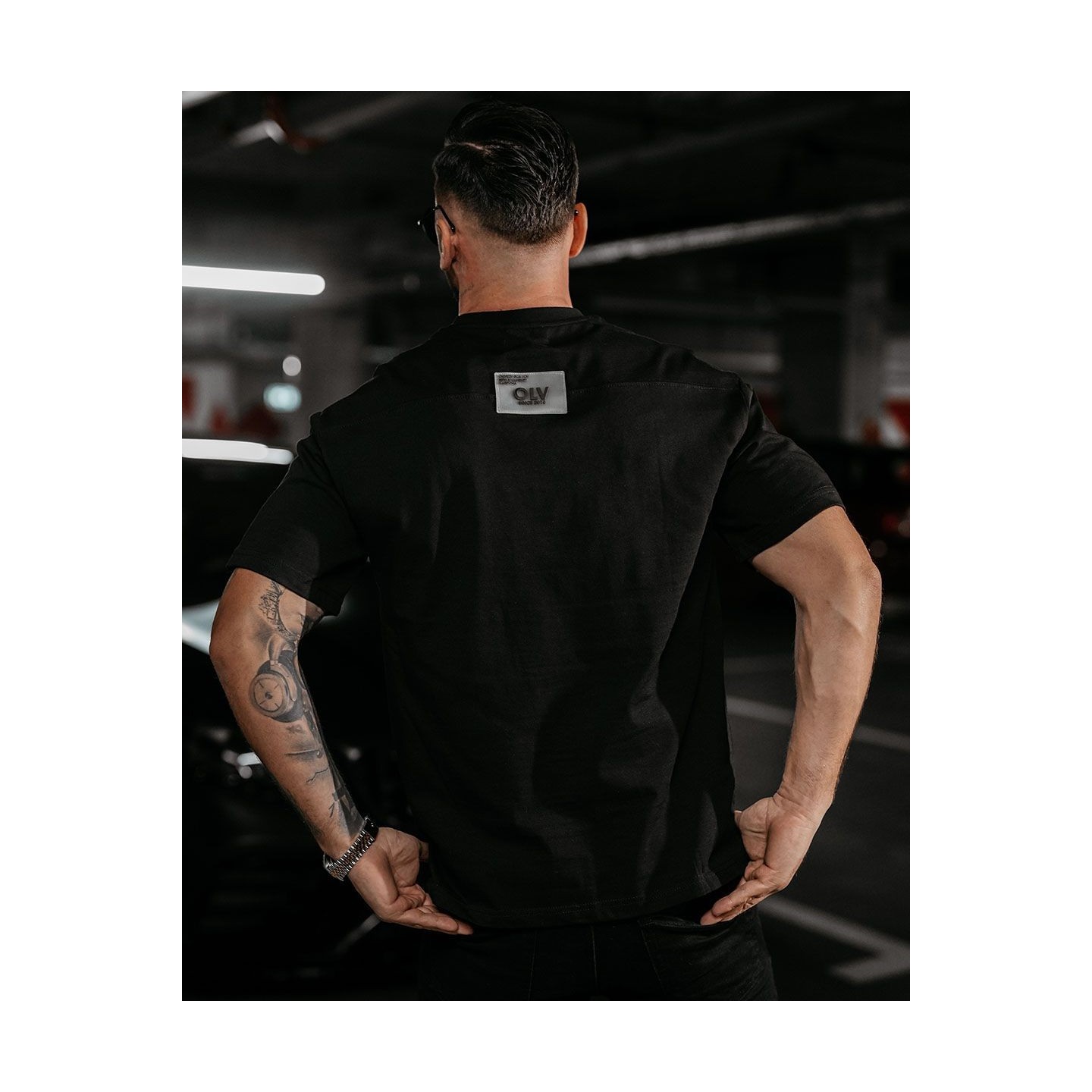 T-shirt męski OLAVOGA LANDO 2025 czerń - FashionPlace - 3