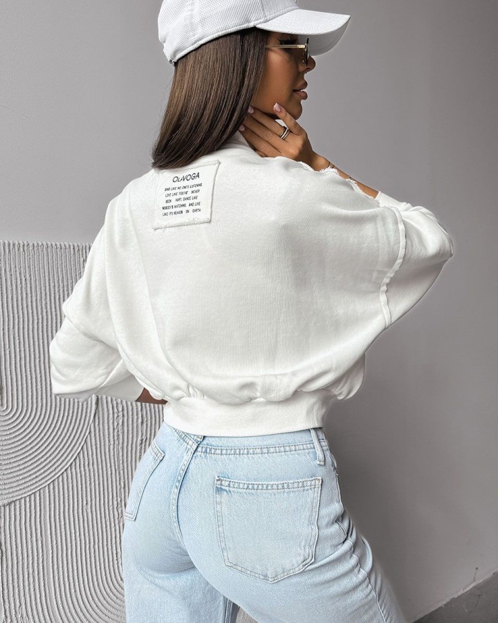 Bluza damska OLAVOGA SAING 2025 ecru - FashionPlace - 2