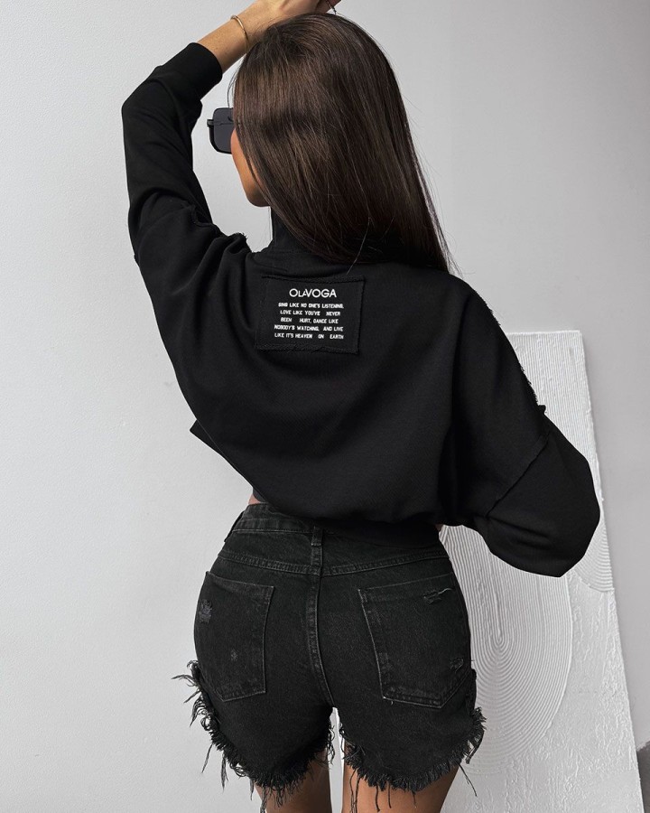 Bluza damska OLAVOGA SAING 2025 czerń - FashionPlace - 2