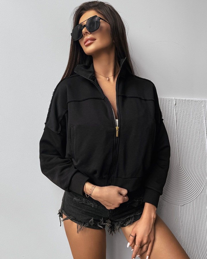 Bluza damska OLAVOGA SAING 2025 czerń - FashionPlace - 3