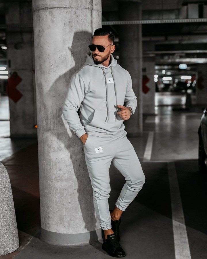 Komplet męski OLAVOGA KAMIKAZE 2025 szary - FashionPlace - 1