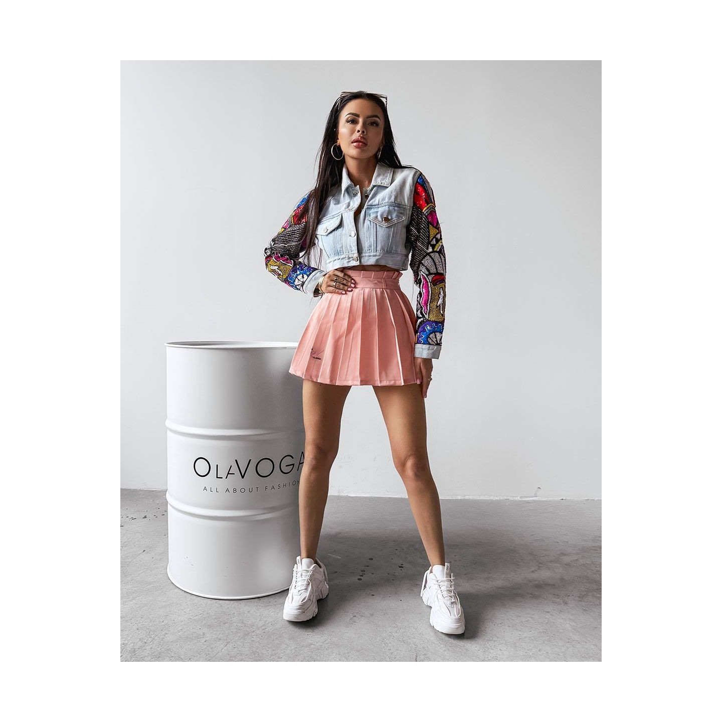 Spódnica damska OLAVOGA MOSA 2025 róż - FashionPlace - 3