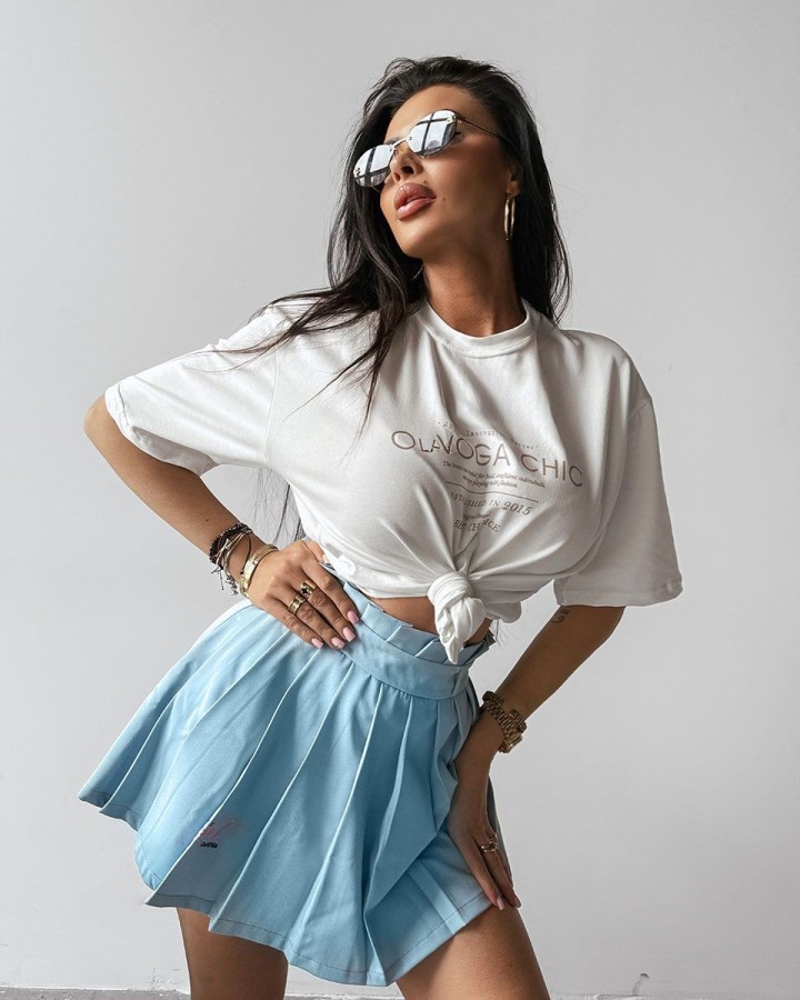 Spódnica damska OLAVOGA MOSA 2025 niebieska - FashionPlace - 2