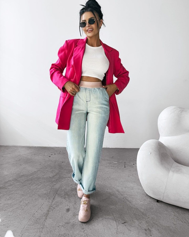 Spodnie damskie OLAVOGA BORED 2025 morski niebieski - FashionPlace - 3