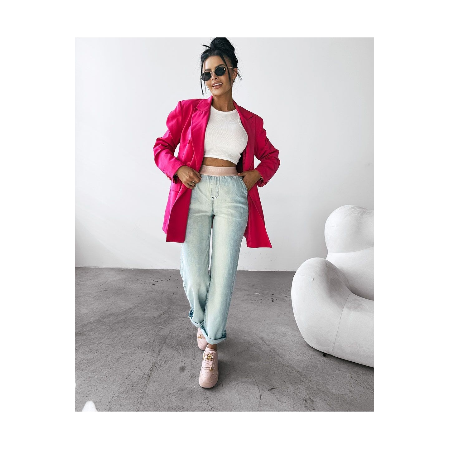 Spodnie damskie OLAVOGA BORED 2025 morski niebieski - FashionPlace - 3