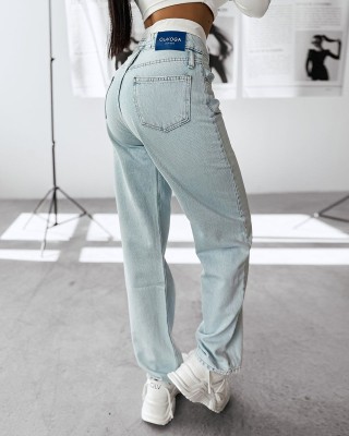 Spodnie jeansowe damskie OLAVOGA VIERY 2025 jasny niebieski - FashionPlace - 1