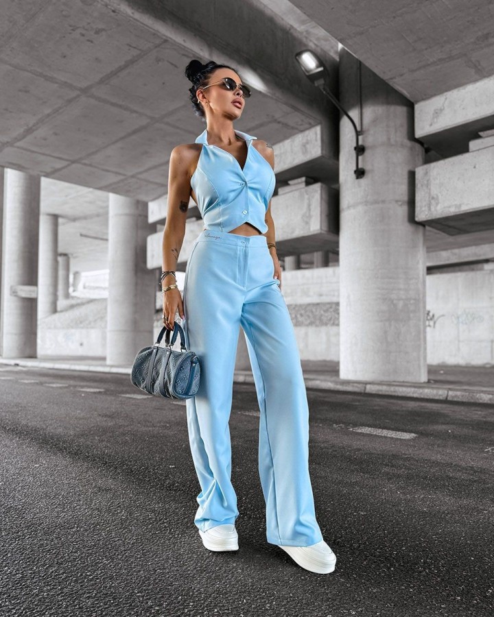 Komplet damski OLAVOGA NICE 2025 błękit - FashionPlace - 1