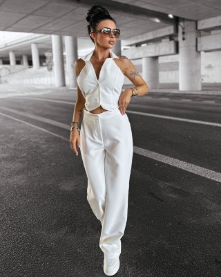 Komplet damski OLAVOGA NICE 2025 ecru - FashionPlace - 1
