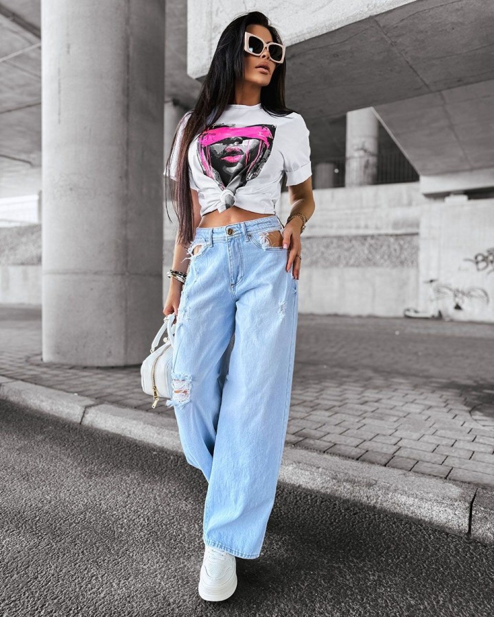 T-shirt damski OLAVOGA TENTE 2025 biały - FashionPlace - 3