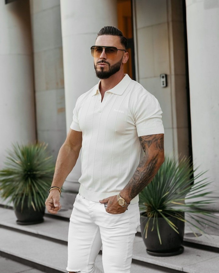 Sweter męski OLAVOGA TERON 2025 ecru - FashionPlace - 2