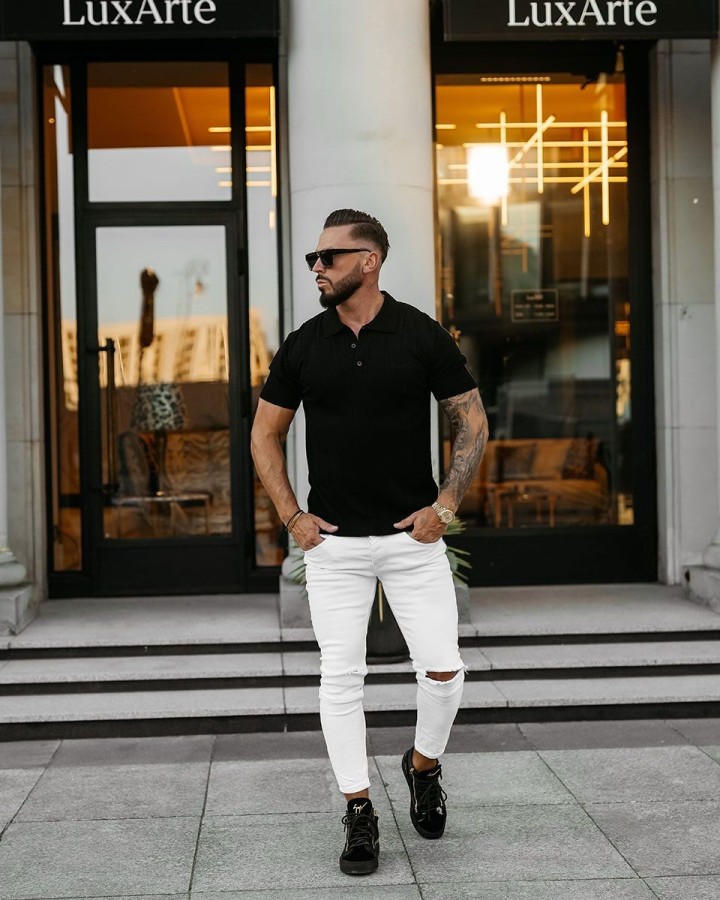 Sweter męski OLAVOGA TERON 2025 czerń - FashionPlace - 1