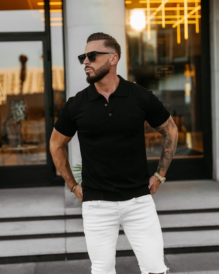 Sweter męski OLAVOGA TERON 2025 czerń - FashionPlace - 2