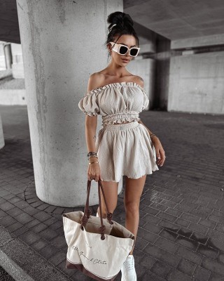 Komplet damski OLAVOGA DANTE 2025 beż - FashionPlace - 1