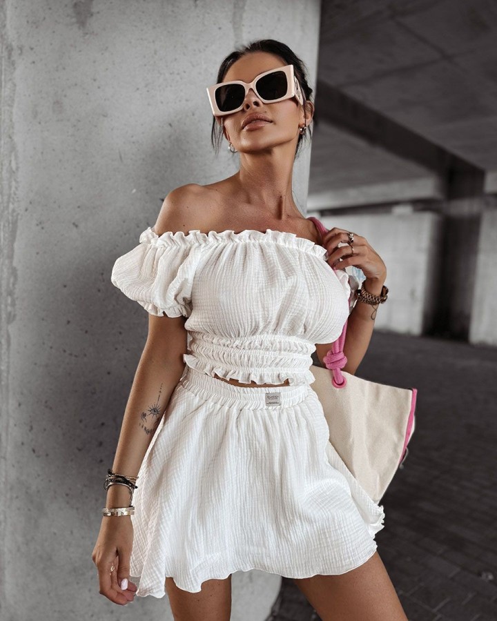 Komplet damski OLAVOGA DANTE 2025 ecru - FashionPlace - 1