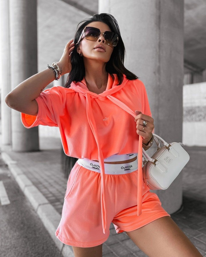 Komplet damski OLAVOGA SIBE 2025 coral - FashionPlace - 1