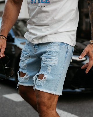 Spodenki jeansowe męskie OLAVOGA TRUEFIT 2025 jeans - FashionPlace - 1