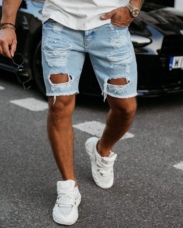 Spodenki jeansowe męskie OLAVOGA TRUEFIT 2025 jeans - FashionPlace - 2