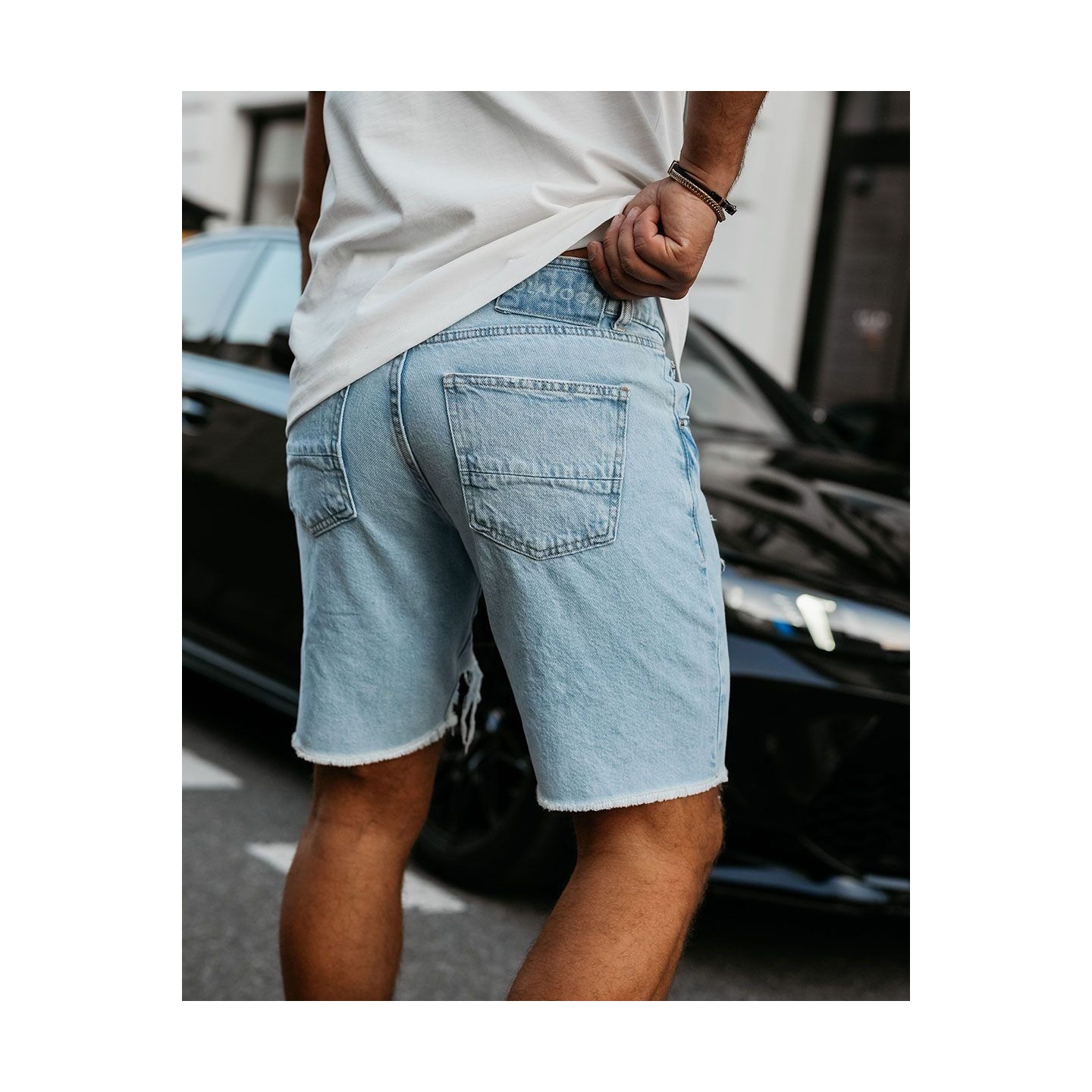 Spodenki jeansowe męskie OLAVOGA TRUEFIT 2025 jeans - FashionPlace - 3