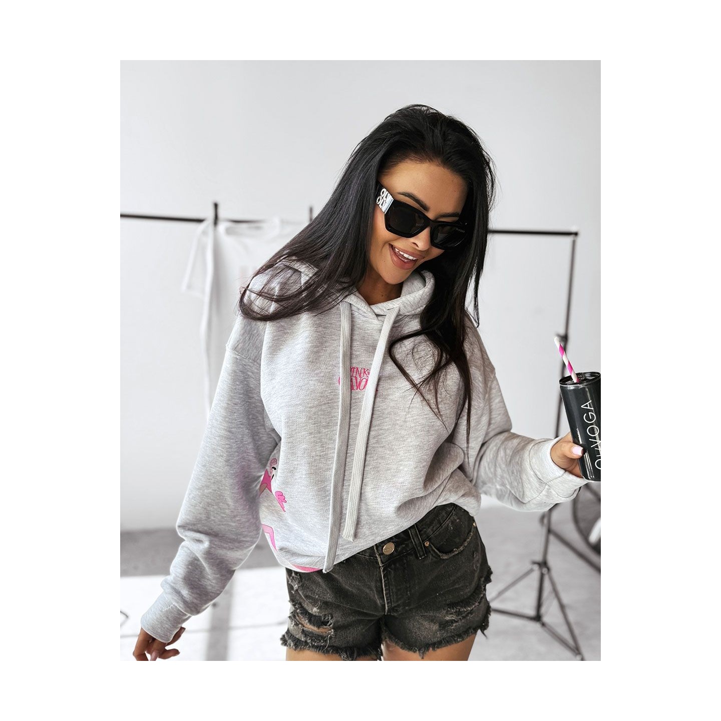 Bluza damska OLAVOGA CLOSER 2025 szara - FashionPlace - 3