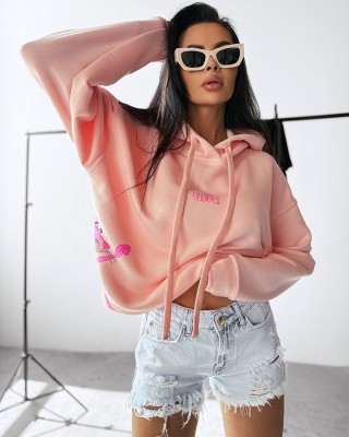 Bluza damska OLAVOGA CLOSER 2025 pudrowy róż - FashionPlace - 1