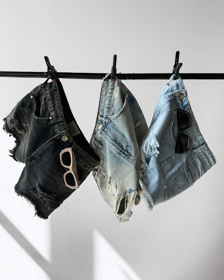 Szorty jeansowe damskie OLAVOGA KAIST 2025 niebieskie - FashionPlace - 2