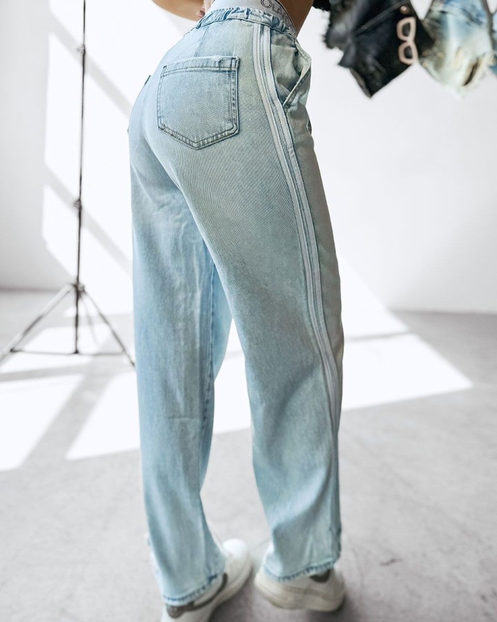 Spodnie jeansowe damskie OLAVOGA MIAGE 2025 niebieskie - FashionPlace - 3