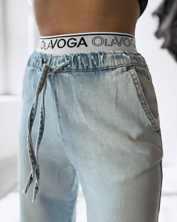Spodnie jeansowe damskie OLAVOGA MIAGE 2025 niebieskie - FashionPlace - 5