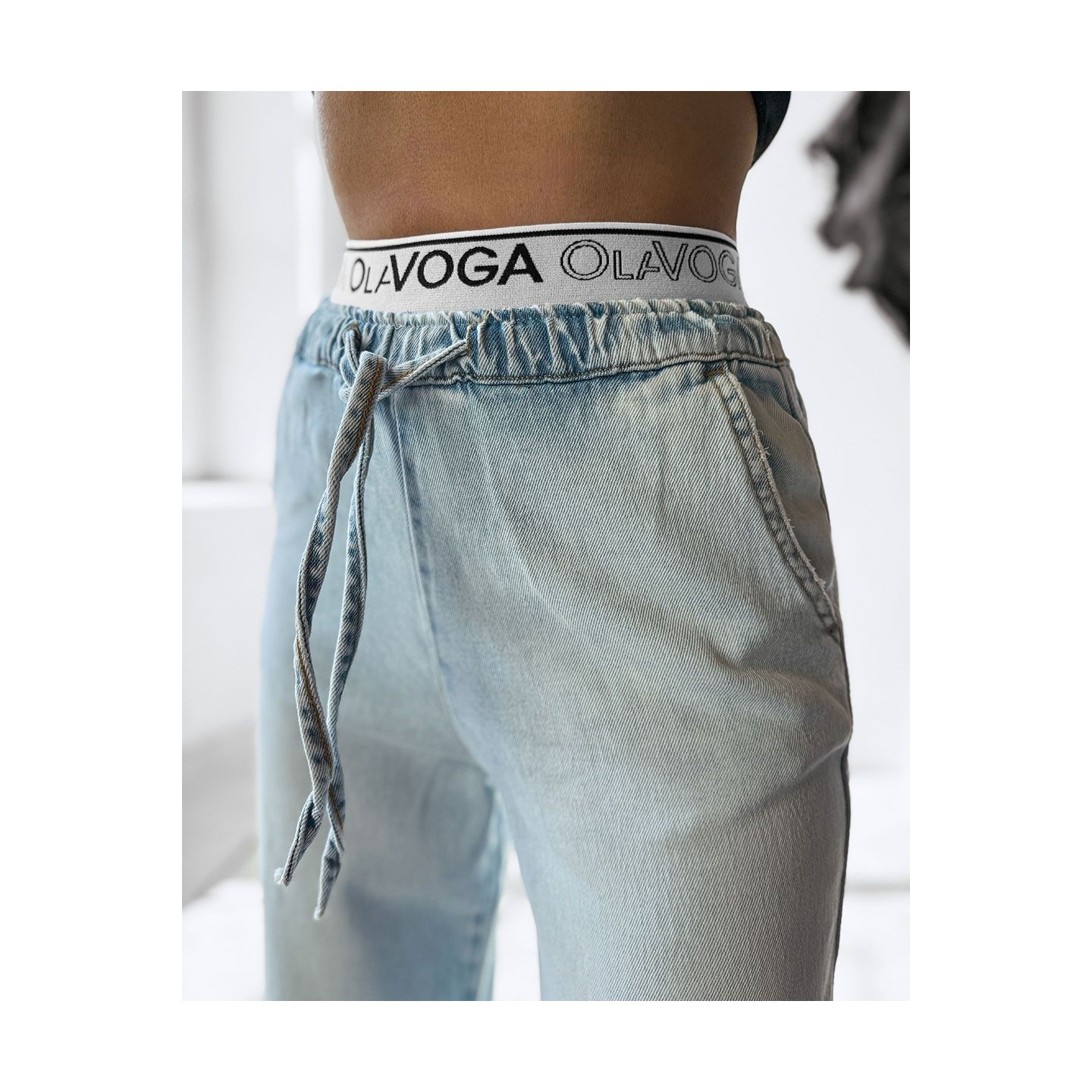 Spodnie jeansowe damskie OLAVOGA MIAGE 2025 niebieskie - FashionPlace - 5