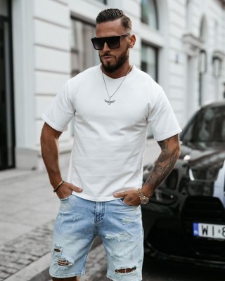 T-shirt męski OLAVOGA SHADOW LUXE 2025 ecru - FashionPlace - 1