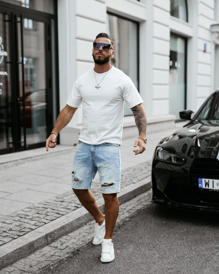 T-shirt męski OLAVOGA SHADOW LUXE 2025 ecru - FashionPlace - 2