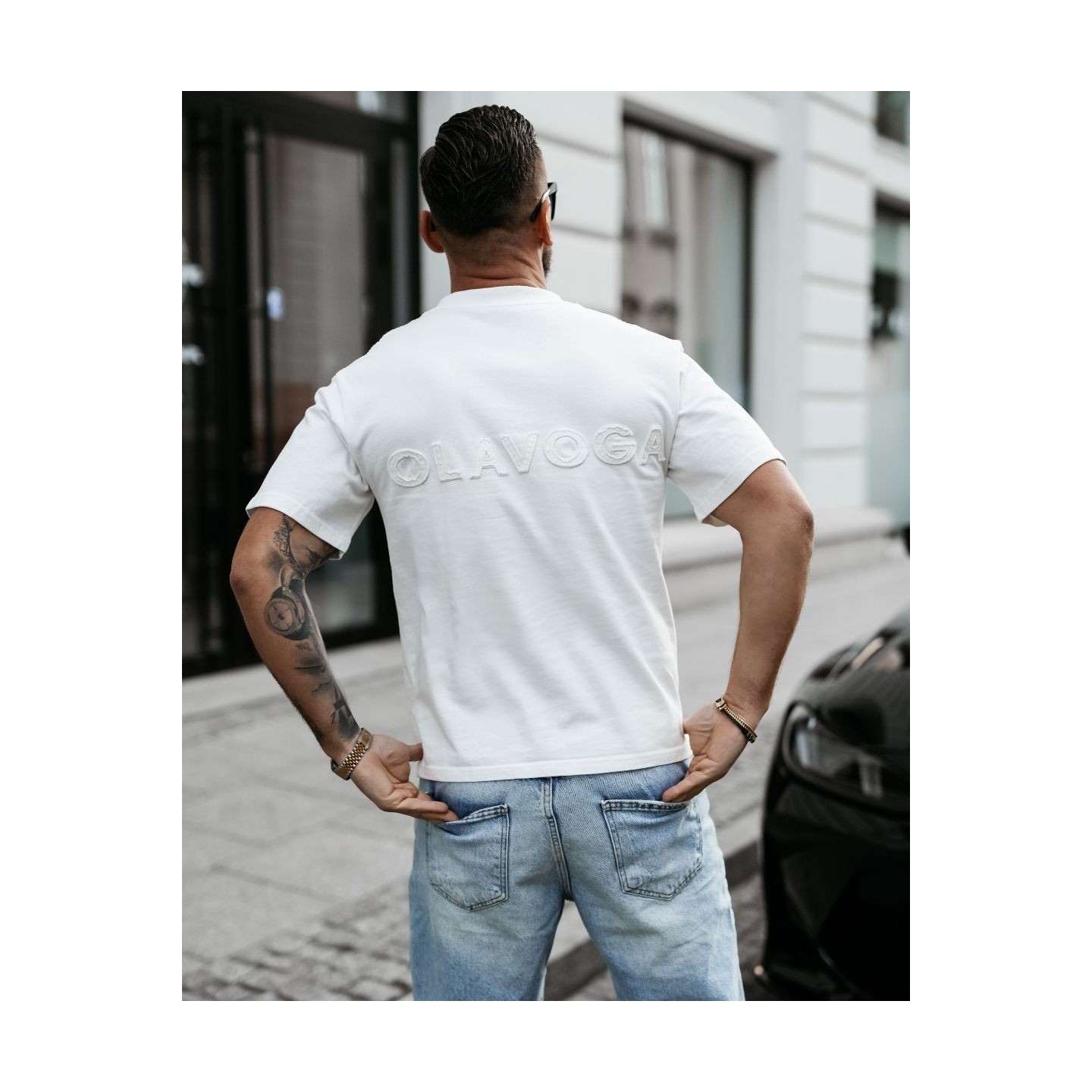 T-shirt męski OLAVOGA SHADOW LUXE 2025 ecru - FashionPlace - 3