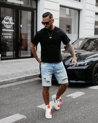 T-shirt męski OLAVOGA SHADOW LUXE 2025 czerń - FashionPlace - 1