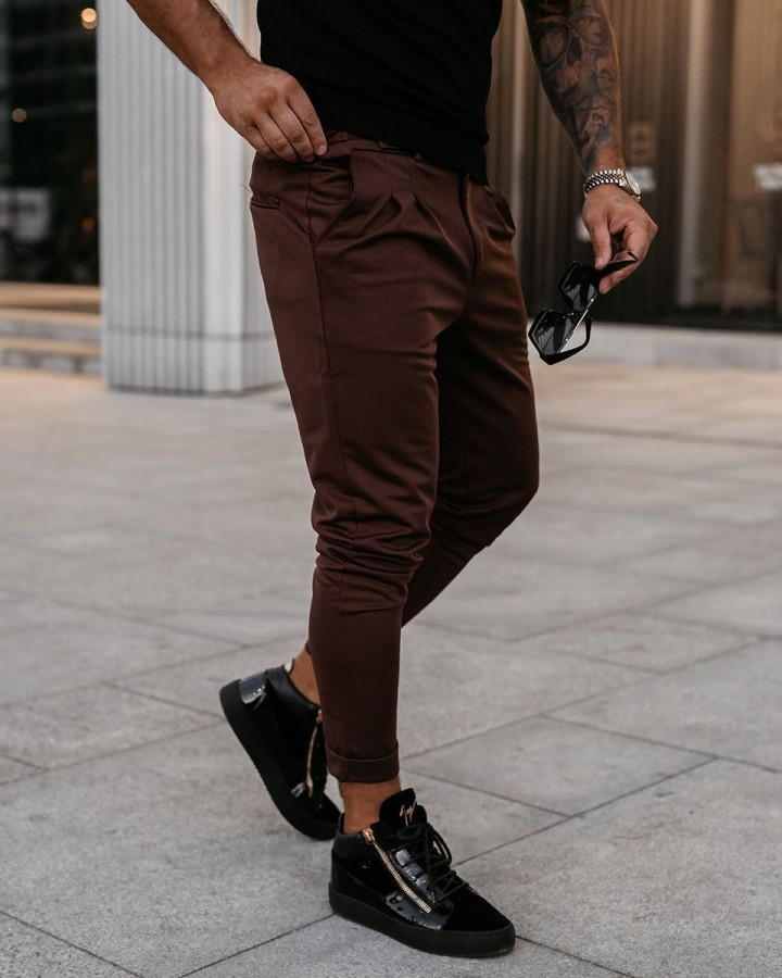 Spodnie męskie OLAVOGA ARIALIERY 2025 brąz - FashionPlace - 2