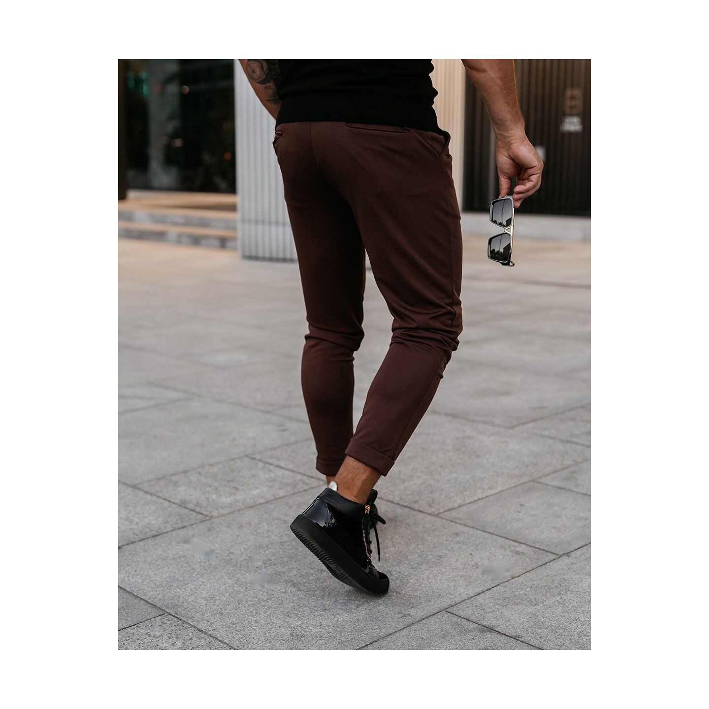Spodnie męskie OLAVOGA ARIALIERY 2025 brąz - FashionPlace - 3