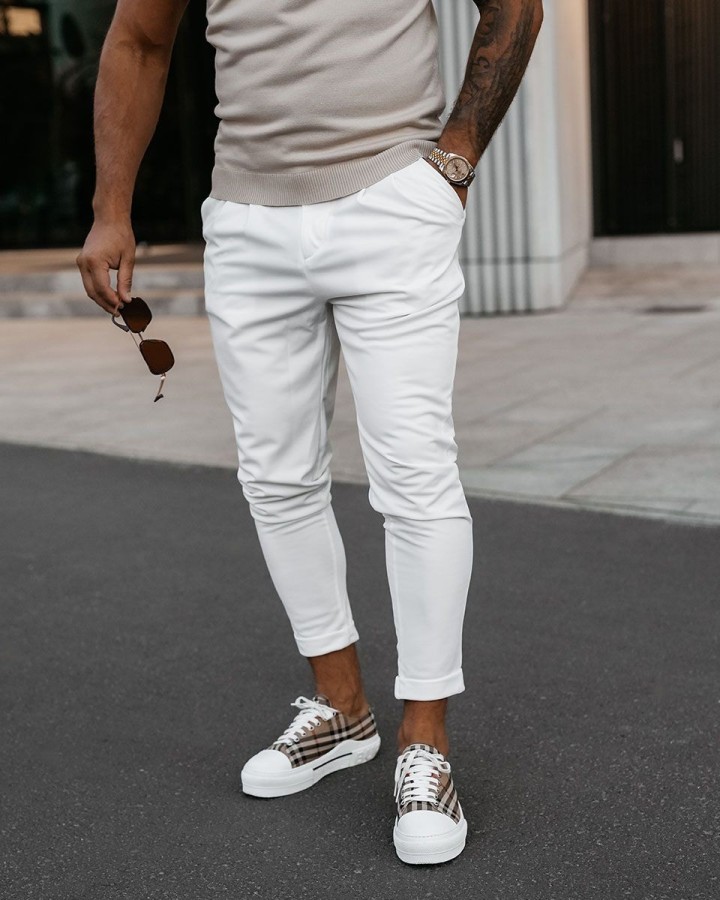 Spodnie męskie OLAVOGA ARIALIERY 2025 ecru - FashionPlace - 1