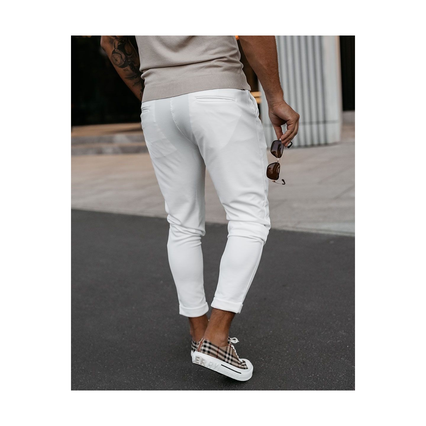 Spodnie męskie OLAVOGA ARIALIERY 2025 ecru - FashionPlace - 2