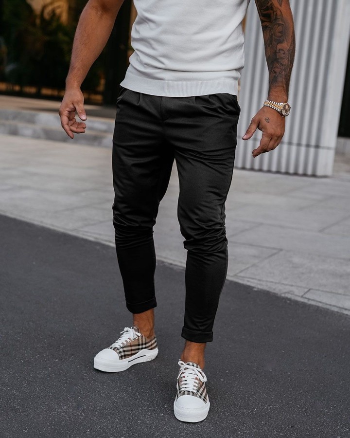 Spodnie męskie OLAVOGA ARIALIERY 2025 czerń - FashionPlace - 1