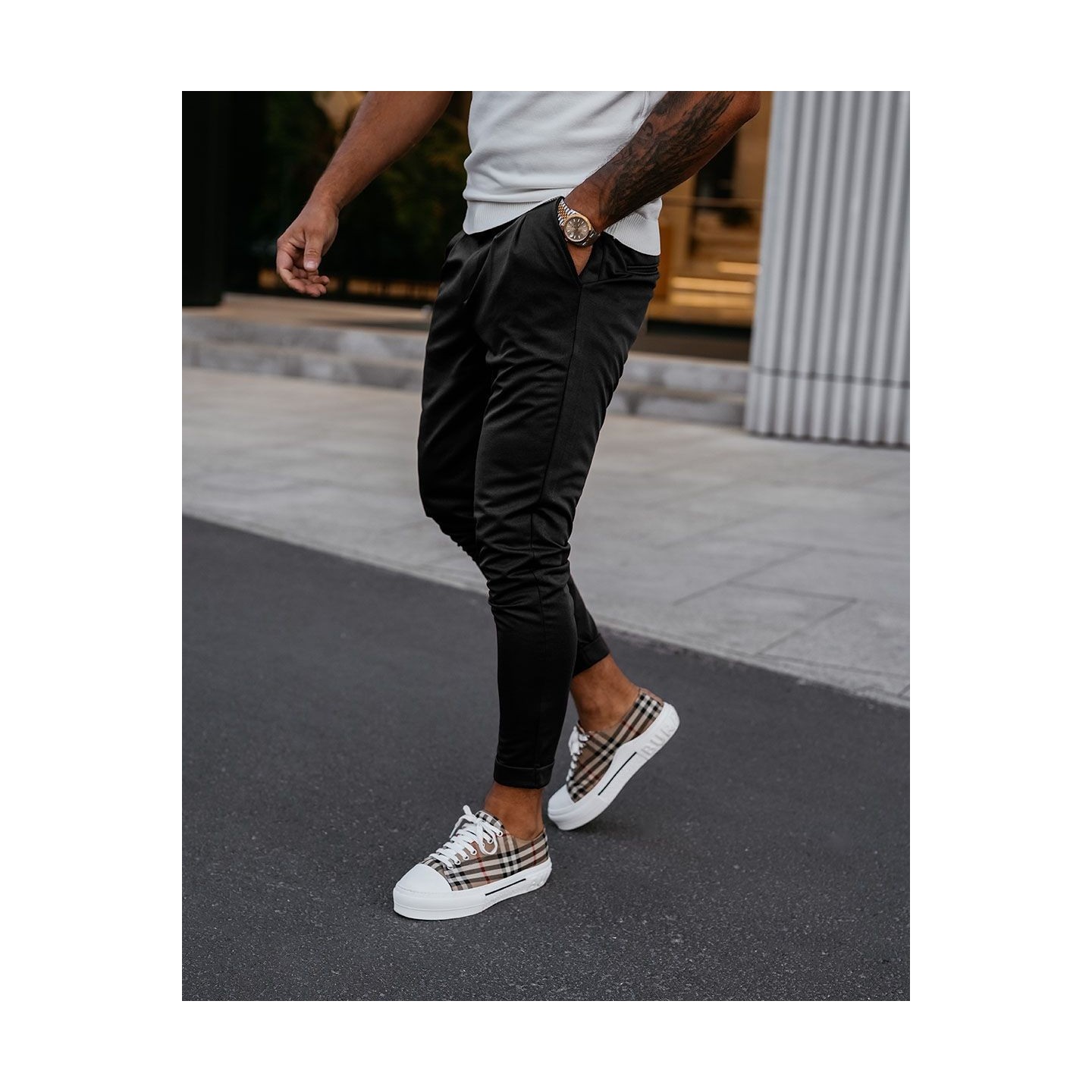 Spodnie męskie OLAVOGA ARIALIERY 2025 czerń - FashionPlace - 3