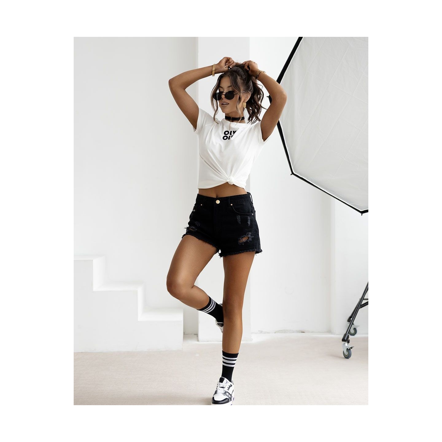 T-shirt damski OLAVOGA CLOUD 2025 ecru - FashionPlace - 4