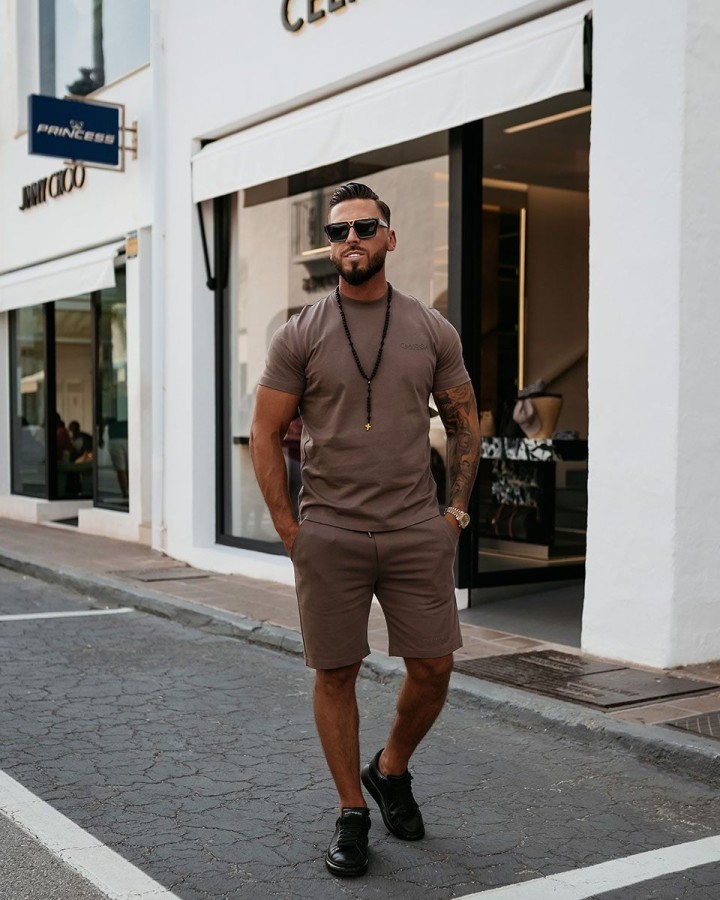Komplet męski OLAVOGA FEAR 2025 brąz - FashionPlace - 2