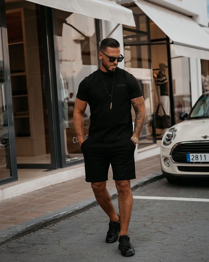 Komplet męski OLAVOGA FEAR 2025 czerń - FashionPlace - 1