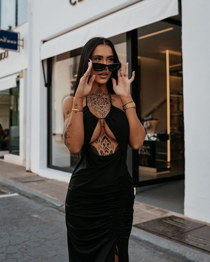 Sukienka damska OLAVOGA JOWISZ 2025 czerń - FashionPlace - 2