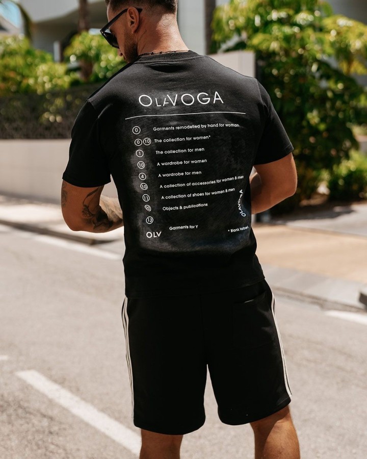 T-shirt męski OLAVOGA SMOKE 2025 czerń - FashionPlace - 1