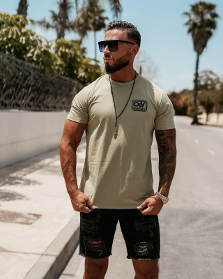 T-shirt męski OLAVOGA ESKAL 2025 olive - FashionPlace - 1