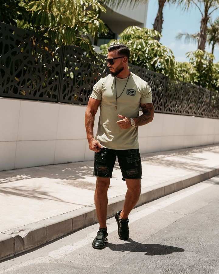 T-shirt męski OLAVOGA ESKAL 2025 olive - FashionPlace - 2
