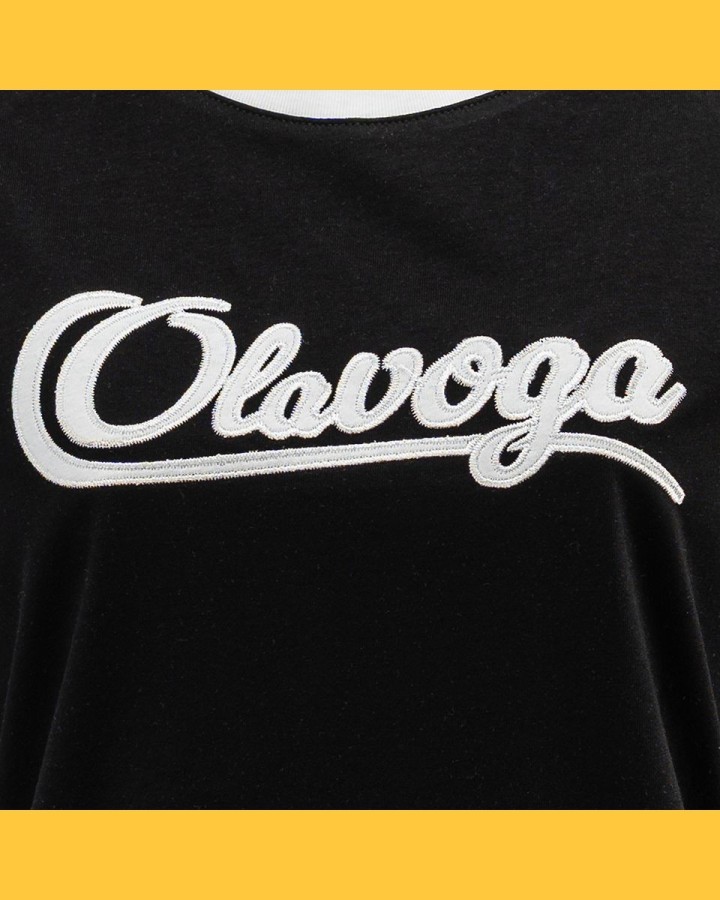 T-shirt damski OLAVOGA BOLD&BASIC 2025 czarny-ecru - FashionPlace - 4