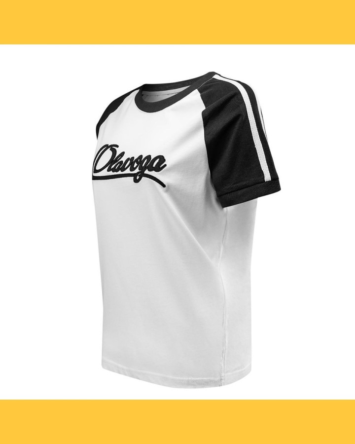 T-shirt damski OLAVOGA BOLD&BASIC 2025 ecru-czarny - FashionPlace - 5