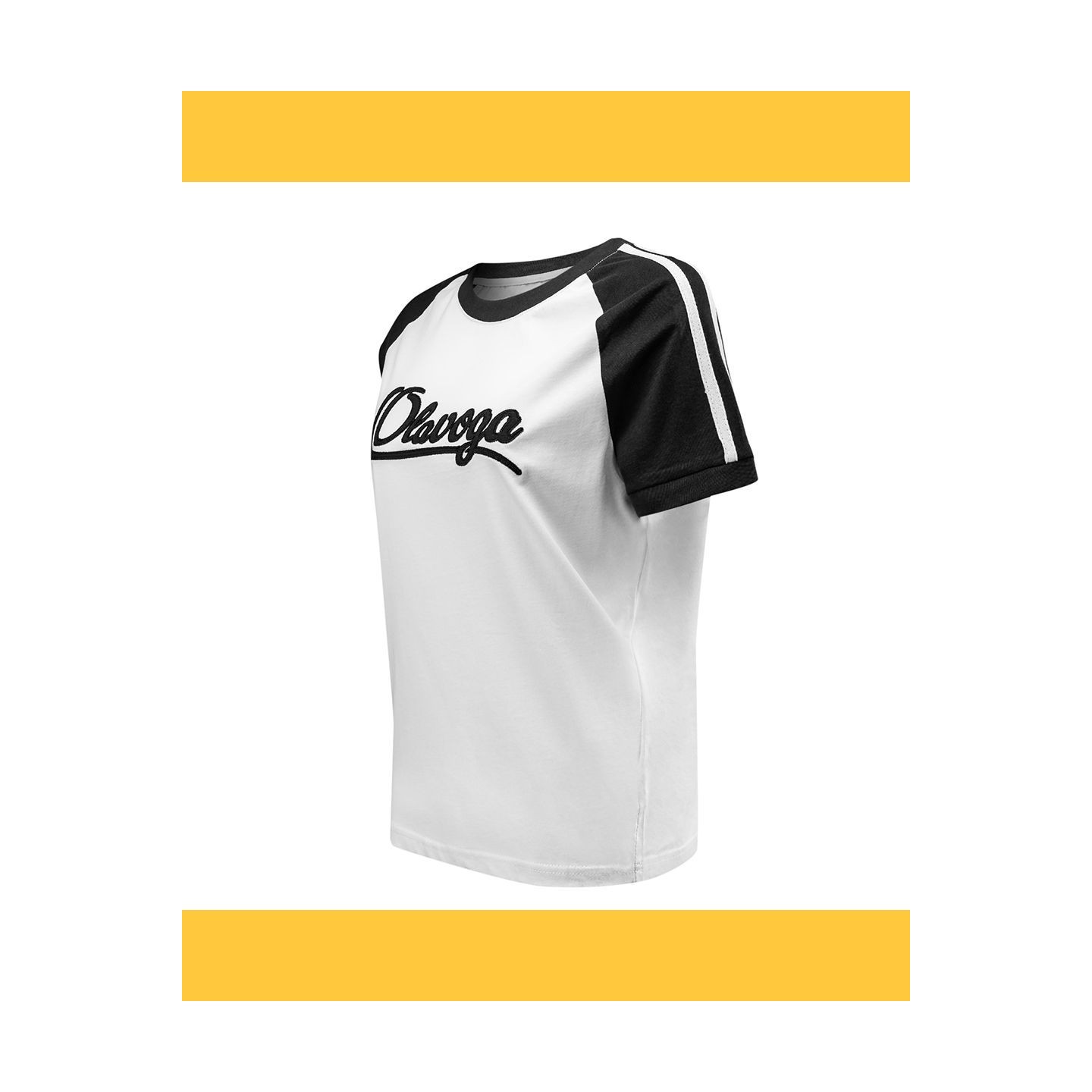 T-shirt damski OLAVOGA BOLD&BASIC 2025 ecru-czarny - FashionPlace - 5