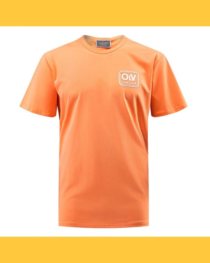 T-shirt męski OLAVOGA ESKAL 2025 pomarańczowy - FashionPlace - 4