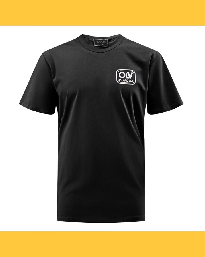 T-shirt męski OLAVOGA ESKAL 2025 czerń - FashionPlace - 3